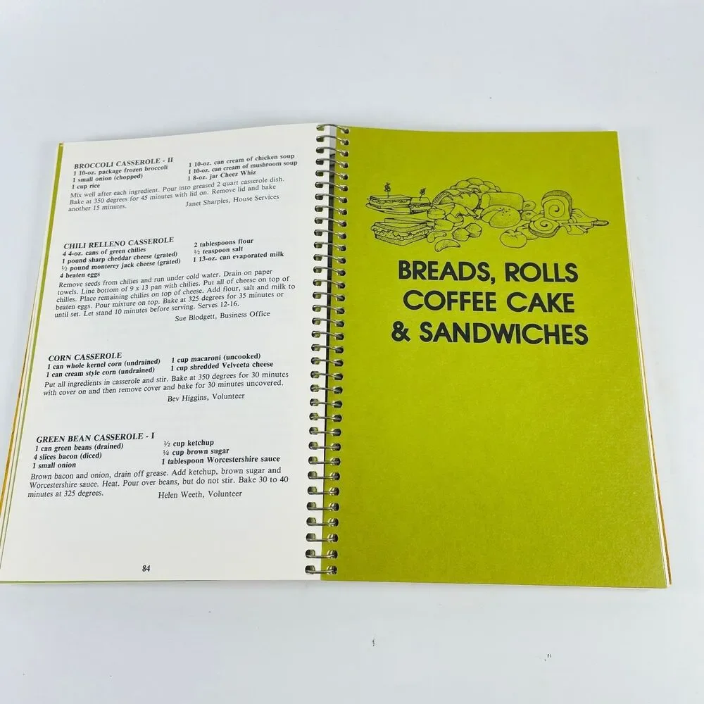 Cook Book 1985 Midlands Community Hospital Recipes Spiral Papillion NE Omaha